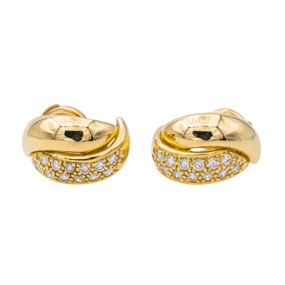 Boucles d'oreilles Créoles Or jaune Diamant - Castafiore