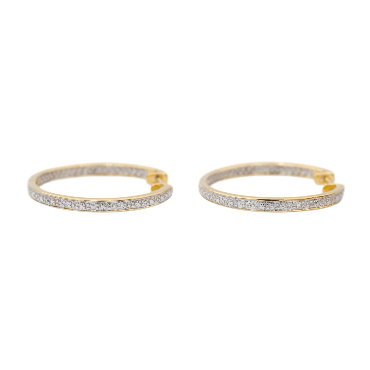 Boucles d'oreilles Créoles Or jaune Diamant - Castafiore