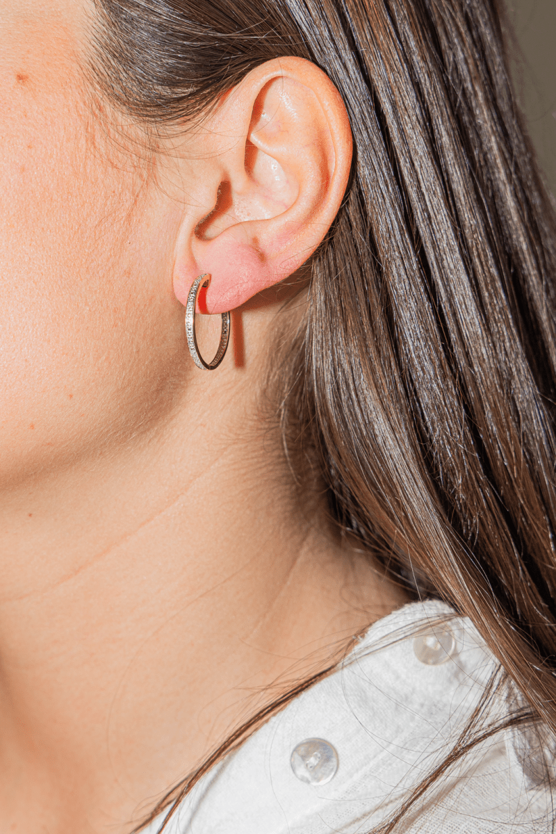 Boucles d'oreilles Créoles Or jaune Diamant - Castafiore