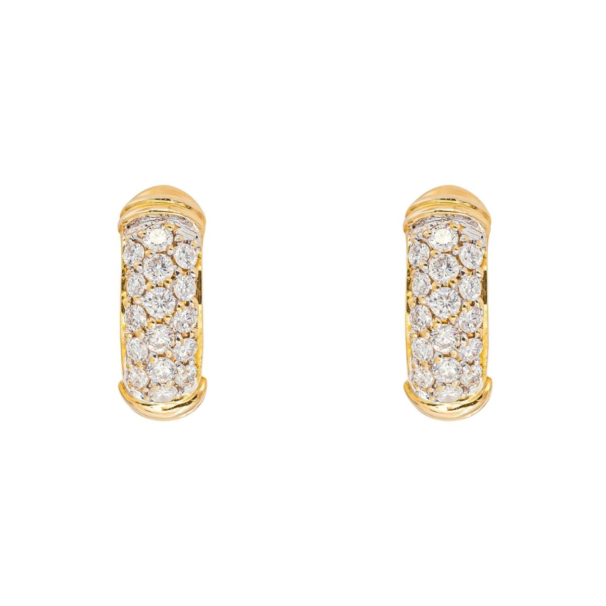 Boucles d'oreilles Créoles Or jaune Diamant - Castafiore