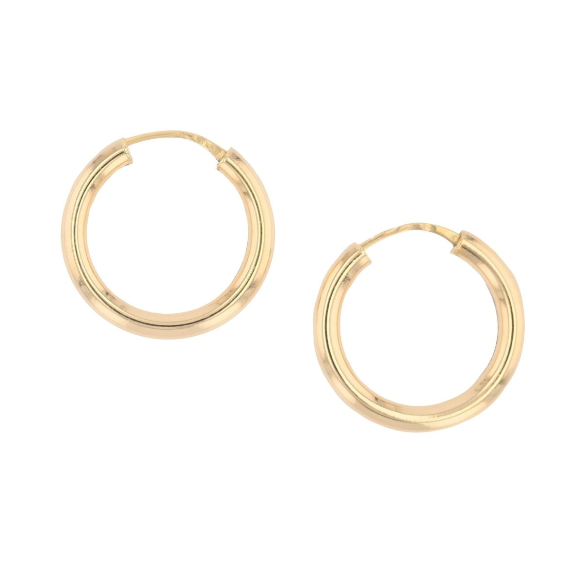 Boucles d'oreilles créoles or jaune occasion - Castafiore