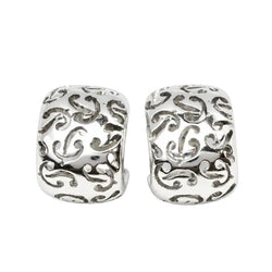 Boucles d’oreilles Créoles POIRAY en or blanc - Castafiore