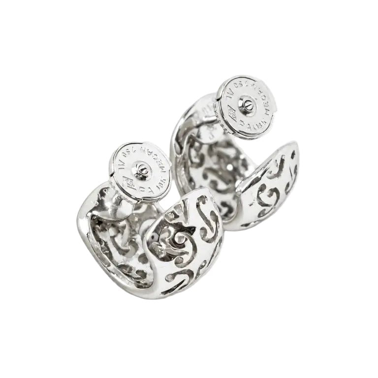 Boucles d’oreilles Créoles POIRAY en or blanc - Castafiore