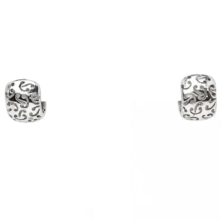 Boucles d’oreilles Créoles POIRAY en or blanc - Castafiore