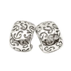 Boucles d’oreilles Créoles POIRAY en or blanc - Castafiore
