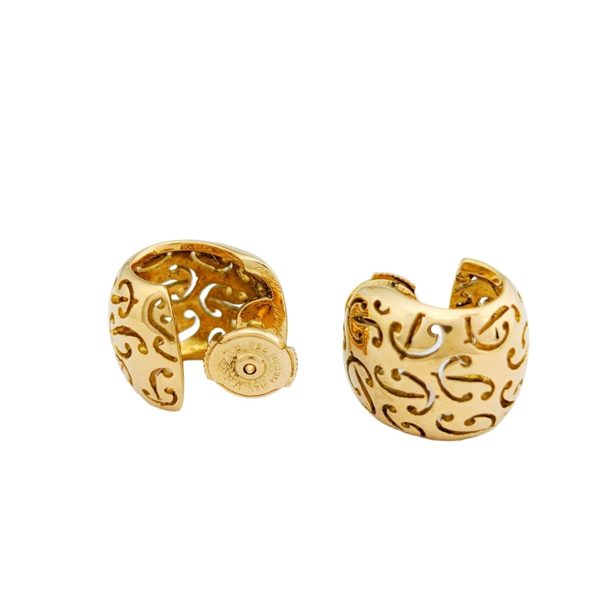 Boucles d'oreilles Créoles POIRAY en or jaune - Castafiore