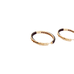 Boucles d'oreilles Créoles POMELLATO "Tango" en or jaune et saphirs - Castafiore