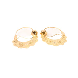 Boucles d'oreilles créoles savoyardes trois ors - Castafiore