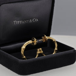 Boucles d'oreilles Créoles TIFFANY & CO. Bambou en or jaune - Castafiore