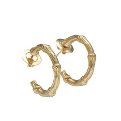 Boucles d'oreilles Créoles TIFFANY & CO. Bambou en or jaune - Castafiore