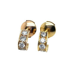 Boucles d'oreilles Créoles VAN CLEEF & ARPELS. en or jaune et diamants - Castafiore