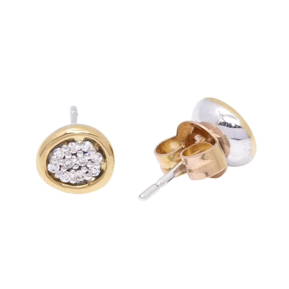 Boucles d'oreilles DAMA Bicolore Or et Diamants - Castafiore
