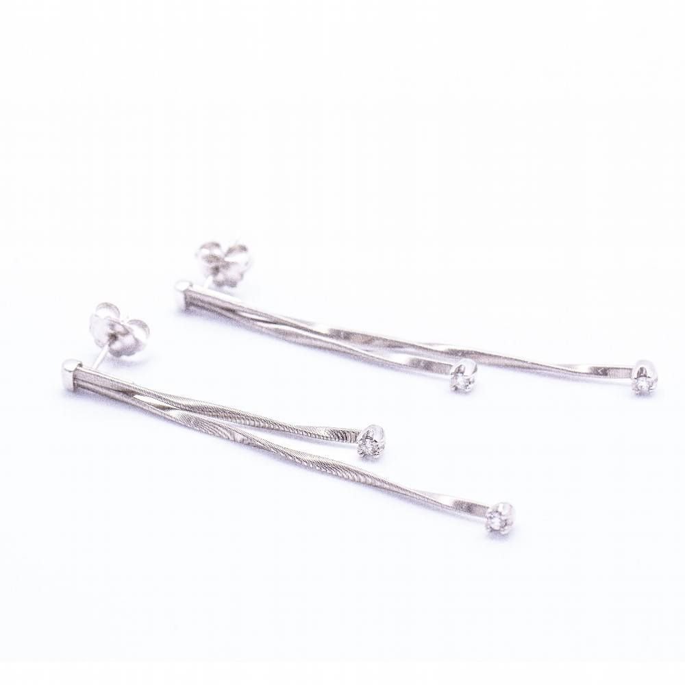 Boucles d'oreilles d'auteur en or et diamants - Castafiore