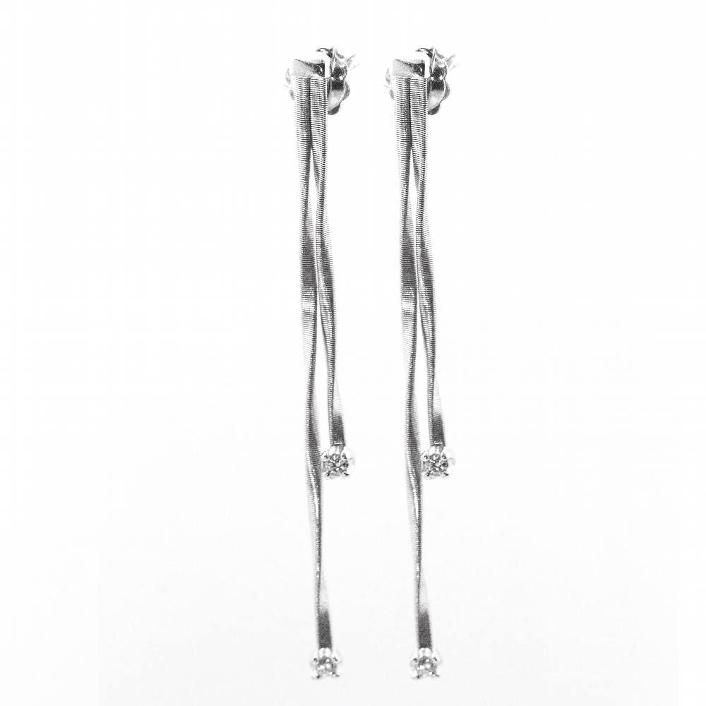 Boucles d'oreilles d'auteur en or et diamants - Castafiore