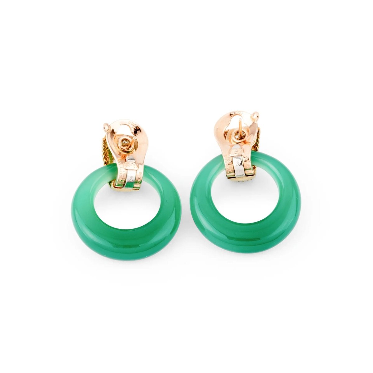 Boucles d'oreilles de la maison Van Cleef & Arpel en or jaune et diamants - Castafiore