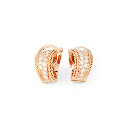 Boucles d'oreilles de la maison Van Cleef & Arpel en or jaune et diamants - Castafiore