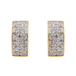 Boucles d'oreilles Demi créoles Or jaune Diamant - Castafiore