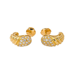 Boucles d'oreilles Demi-créoles Or jaune Diamant - Castafiore