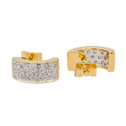 Boucles d'oreilles Demi créoles Or jaune Diamant - Castafiore