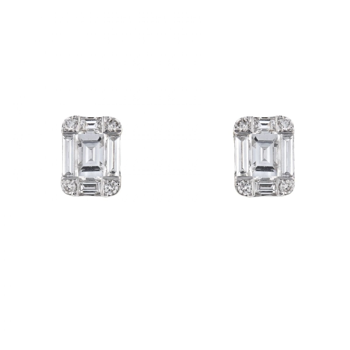 Boucles d'oreilles DIAMANTS Baguettes en or - Castafiore