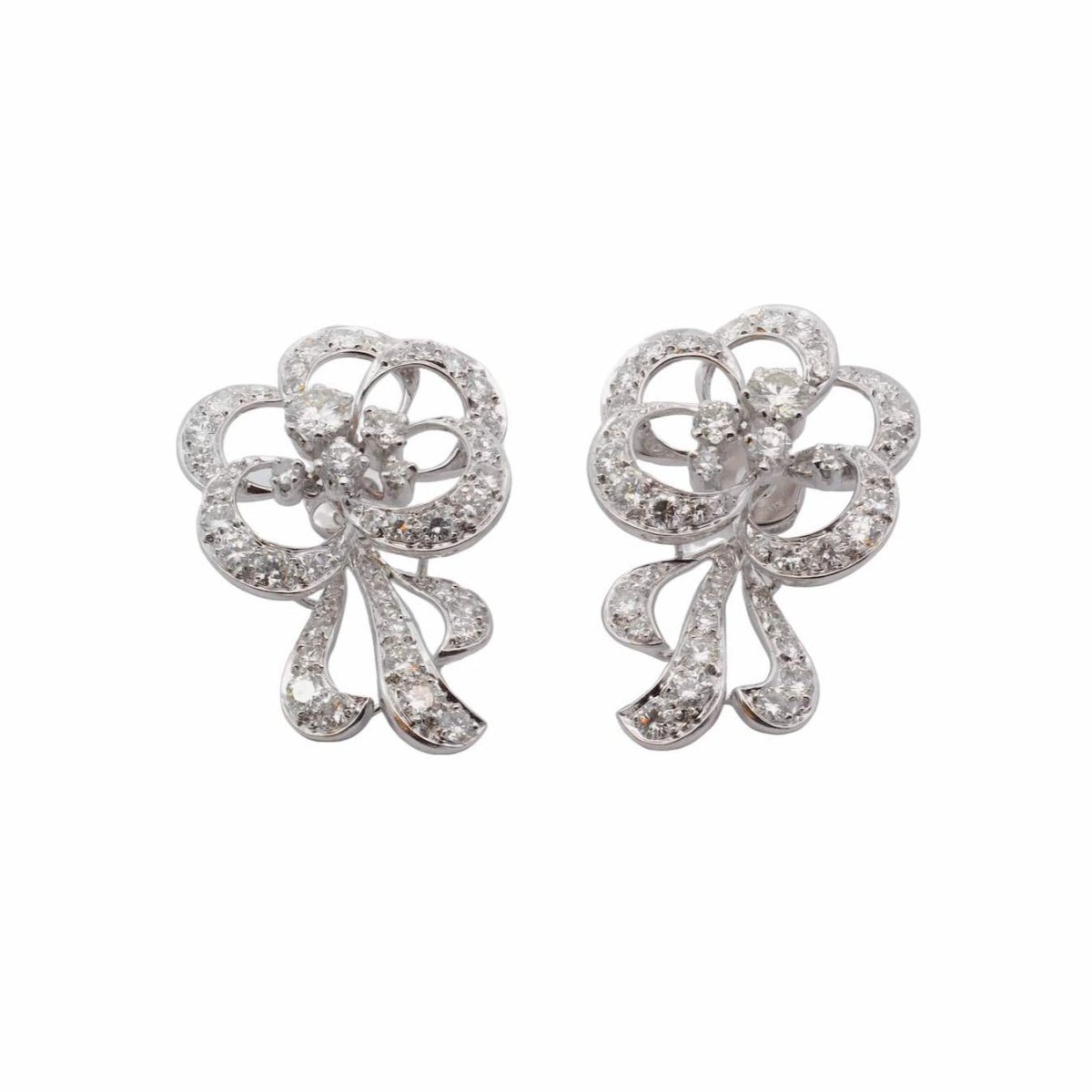 Boucles d'oreilles diamants des années 50 - Castafiore