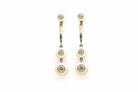 Boucles d'oreilles diamants émail et or jaune 18k - Castafiore