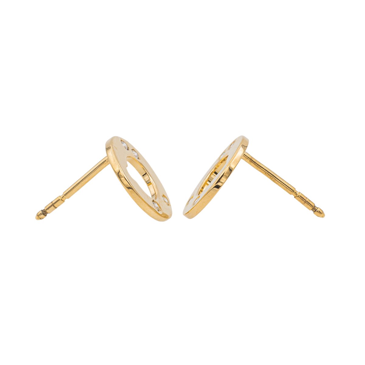 Boucles d'oreilles DIHN VAN "Cible" en Or jaune et Diamant - Castafiore