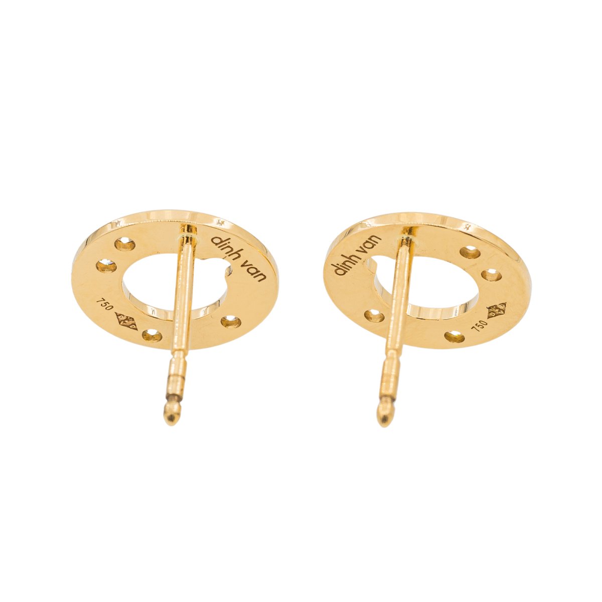 Boucles d'oreilles DIHN VAN "Cible" en Or jaune et Diamant - Castafiore