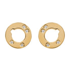 Boucles d'oreilles DIHN VAN "Cible" en Or jaune et Diamant - Castafiore