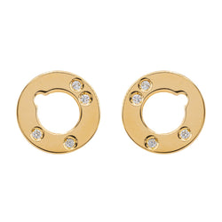 Boucles d'oreilles DIHN VAN "Cible" en Or jaune et Diamant - Castafiore