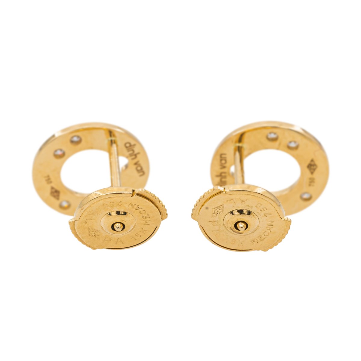 Boucles d'oreilles DIHN VAN "Cible" en Or jaune et Diamant - Castafiore