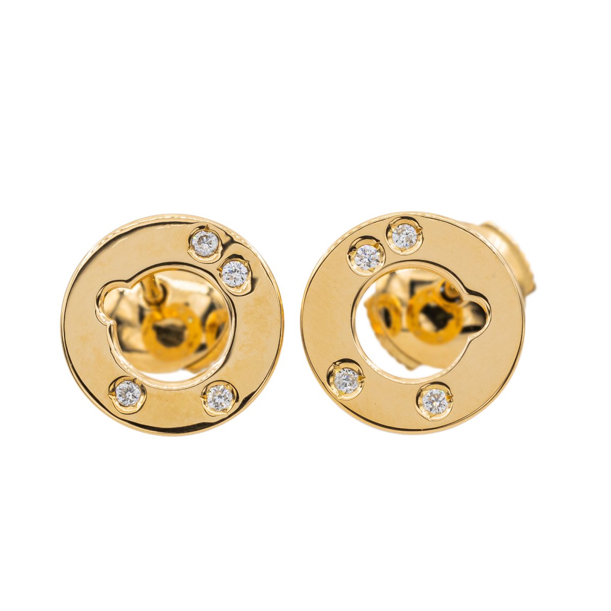 Boucles d'oreilles DIHN VAN "Cible" en Or jaune et Diamant - Castafiore