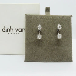 Boucles d'oreilles DINH VAN Le Cube en or blanc et diamants - Castafiore