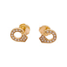 Boucles d'oreilles DINH VAN "Menottes R7,5" en or rose et diamants - Castafiore