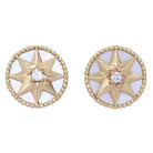 Boucles d'oreilles DIOR "Rose des vents" en or jaune et diamants - Castafiore