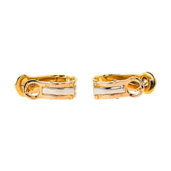 Boucles d'oreilles Dormeuses CARTIER "C de Cartier" en or jaune, or blanc et or rose - Castafiore