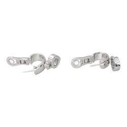 Boucles d'oreilles Dormeuses CHOPARD "Happy Diamonds" en or blanc et diamants - Castafiore