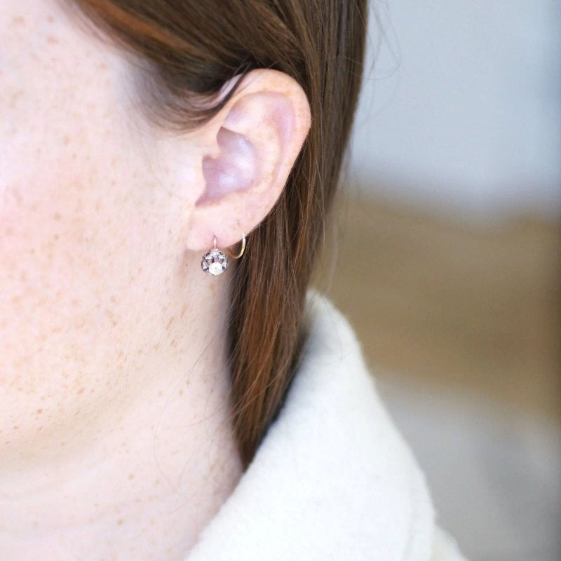 Boucles d'oreilles dormeuses diamants 0,50 Ct - Castafiore
