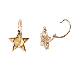 Boucles d'oreilles Dormeuses en en or rose et perles - Castafiore