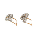 Boucles d'oreilles Dormeuses en or blanc et diamant - Castafiore