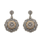 Boucles d'oreilles Dormeuses en or blanc et diamant - Castafiore