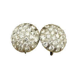 Boucles d'oreilles Dormeuses en or blanc et diamants - Castafiore