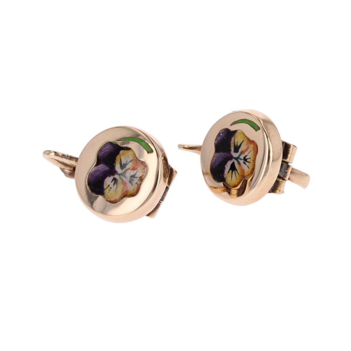 Boucles d'oreilles Dormeuses en or jaune - Castafiore