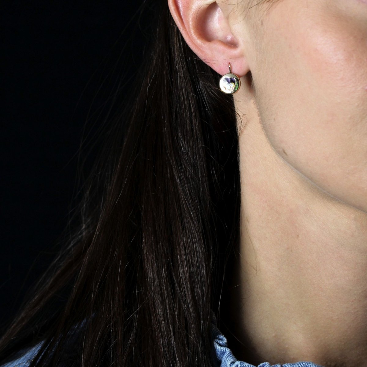 Boucles d'oreilles Dormeuses en or jaune - Castafiore