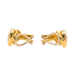 Boucles d'oreilles Dormeuses en or jaune et diamants - Castafiore