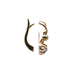 Boucles d'oreilles Dormeuses en or jaune et diamants - Castafiore