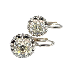 Boucles d'oreilles Dormeuses en or jaune et diamants - Castafiore