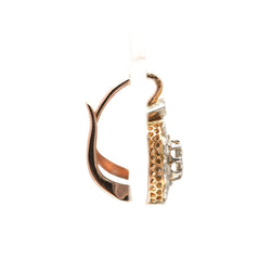 Boucles d'oreilles Dormeuses en or jaune et diamants - Castafiore