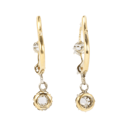 Boucles d'oreilles Dormeuses en or jaune et diamants - Castafiore