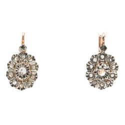 Boucles d'oreilles Dormeuses en or jaune et diamants - Castafiore